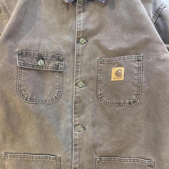 Vintage Faded Brown Carhartt Chore Jacket - Picture 3 of 6